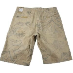 NEW 31 LEVI'S DOCKERS GOLD RUSH SAFARI TAN HAWAIIAN FLAT FRONT SHORTS MEDIUM NWT